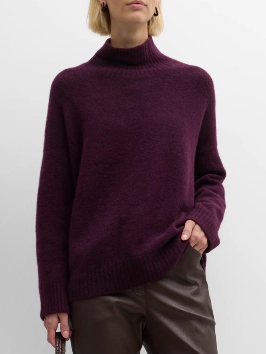 Nwt French Connection Turtleneck Sweater In Evening Wine - Small